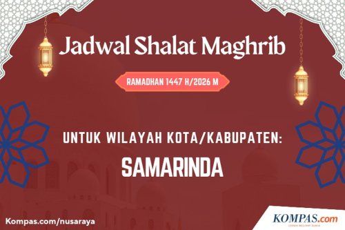 Jadwal Shalat Maghrib Samarinda Selama Ramadhan 2026