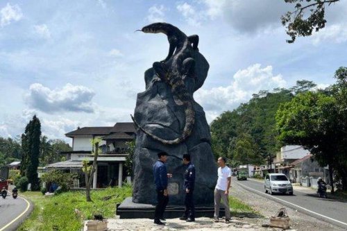 Lokasi dan Rute ke Tugu Biawak Wonosobo yang Viral di Media Sosial