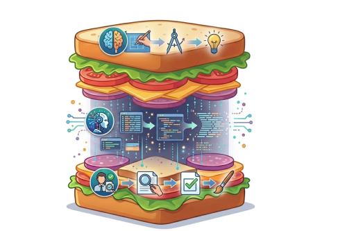 AI Sandwich&nbsp;, Manusia tetap jadi kunci, Bukan hal yang benar-benar baru, Bahaya membiarkan AI memulai segalanya, Kolaborasi, bukan ketergantungan, AI Makin Canggih, Konsep AI Sandwich Muncul Agar Manusia Tidak Kehilangan Kendali