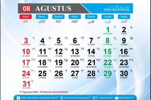 Tanggal 18 Agustus 2025 Apakah Libur? Cek Libur Nasional dan Cuti Bersama&nbsp;