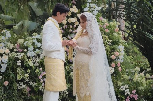 Outfit Pernikahan Nadin Amizah dan Faishal Tanjung, Serasi dengan Putih dan Kuning