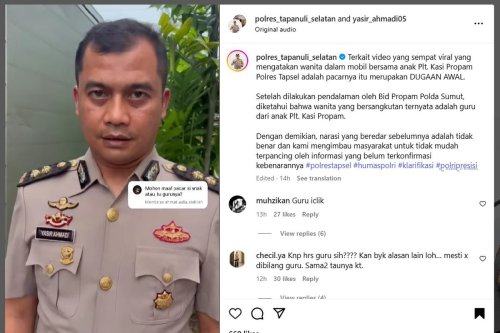 Eks Kapolres Tapsel Klarifikasi dan Ralat Ucapan soal Pacar di Mobil Tabrak Lari Anak Kasi Propam