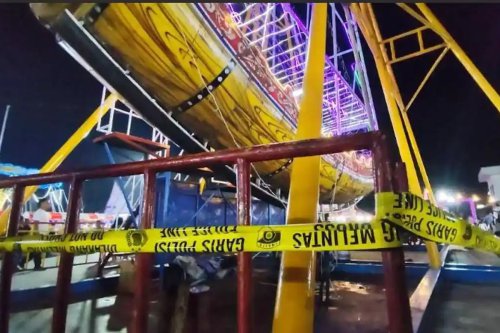 Wahana Kora-kora di Pasar Malam Asahan Patah, 4 Pengunjung Jatuh dan Alami Luka