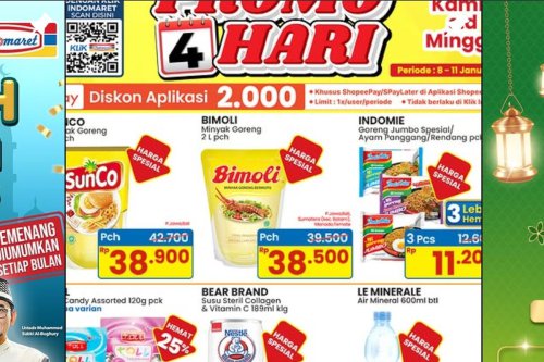 Promo Indomaret Hari Ini 9 Januari 2026, Bimoli Hanya Rp 38.500