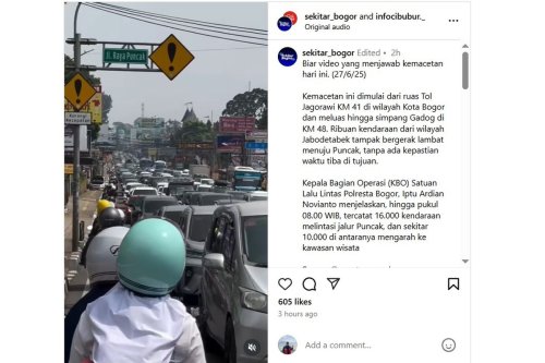 jalur Puncak, ganjil genap, one way, One way, Puncak Bogor, lalu lintas jalur puncak, Puncak macet, Lalu Lintas Jalur Puncak Macet, Ganjil Genap dan One Way Berlaku