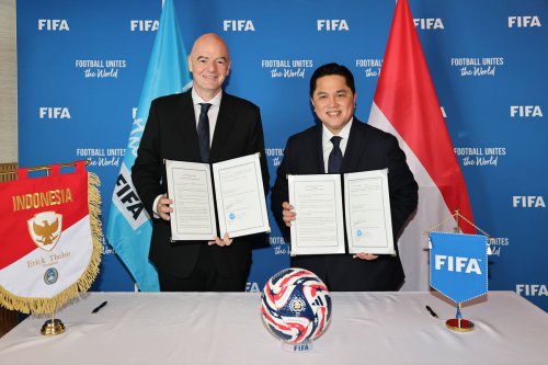Gianni Infantino dan Erick Thohir Bertemu dalam Hari Bersejarah bagi Sepak Bola Asia