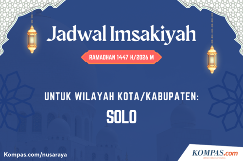 Jadwal Imsakiyah Kota Solo 11 Maret 2026, Lengkap dengan Doa Buka Puasa