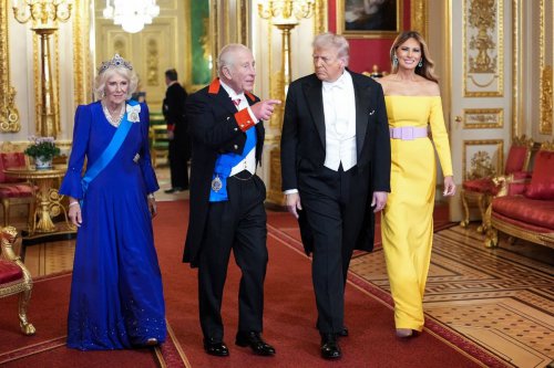 Kerajaan Inggris, Donald Trump, Melania Trump, raja charles iii, Ratu Camilla, Gaya Melania Trump, gaun melania trump, outfit melania trump, gaya busana melania trump, Gaun Melania Trump di Perjamuan Kerajaan Inggris Jadi Sorotan, Mengapa?