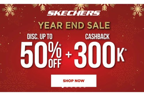 1. Skechers, 2. Converse, 3. Hoka, 4. Foot Locker, 5. Sports Station Indonesia, 6. New Balance, Promo Sepatu Year End Sale: Skechers, Hoka, dan Converse Diskon hingga 50 Persen