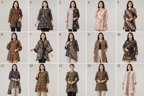 Top 15+ Model Baju Batik Tunik Kantoran, Stylish tapi Tetap Formal