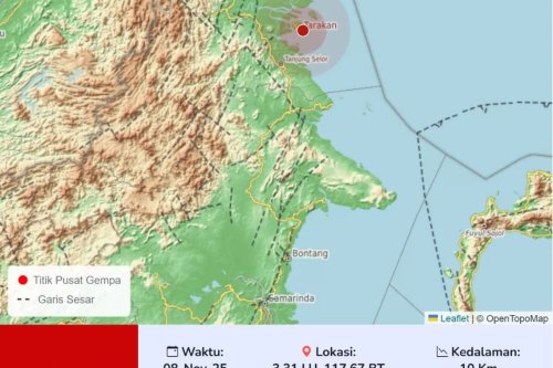 gempa, Tarakan, gempa Tarakan, gempa susulan, gempa tarakan, Gempa Magnitudo 4,4 Kembali Guncang Tarakan, Jadi yang ke-8 Sejak Rabu