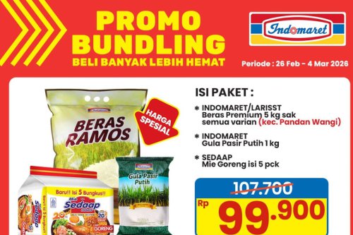 Promo Indomaret Hari Ini 28 Februari 2026, Gula Pasir 1 Kg Mulai Rp 16.000 Ribuan