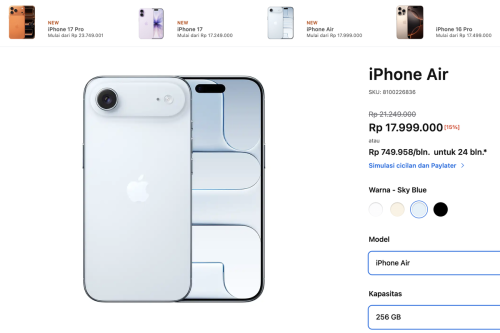 Daftar Harga iPhone Hari Ini 30 Desember 2025, iPhone Air Diskon Rp 3,2 Juta