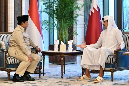 Israel, Emir Qatar, Doha, presiden prabowo subianto, Pascaserangan Israel, Presiden Prabowo Subianto Temui Emir Qatar, Sampaikan Dukungan Pascaserangan Israel