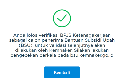 Benarkah Status &ldquo;Sudah Lolos Verifikasi" Tidak Menjamin Pekerja Dapat BSU? Ini Kata BPJS Ketenagakerjaan
