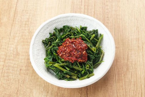 Sambal, kangkung, kacang, Plecing kangkung, membuat plecing kangkung, plecing kangkung terasi, ditumis, Cara Membuat Bumbu Plecing Kangkung Terasi, Tak Perlu Ditumis
