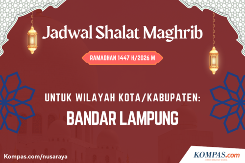 Jadwal Shalat Maghrib Bandar Lampung Selama Ramadhan 2026