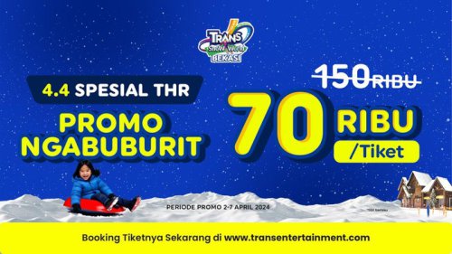 Tiket Main Ski dan Salju Diskon Jadi Rp 70 Ribu di Trans Snow World Bekasi