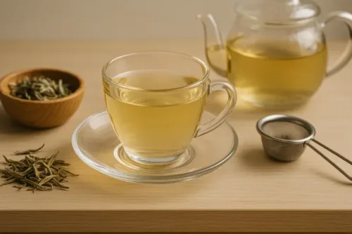 1. Teh Putih, 2. Rooibos, Teh untuk menjaga keremajaan kulit berlanjut di halaman berikutnya.             , 3. Teh Hibiscus, 4. Chamomile, 5. Matcha, Rutin Konsumsi 5 Teh Ini Bikin Awet Muda Tanpa Botox