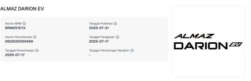 Ada Versi Listrik dan Hybrid, Wuling Daftarkan Nama Almaz Darion di RI