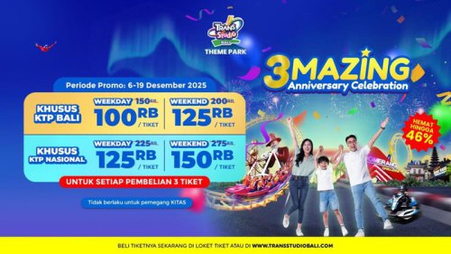 Libur Akhir Tahun Lebih Seru dengan Promo 3mazing Trans Studio Theme Park Bali!