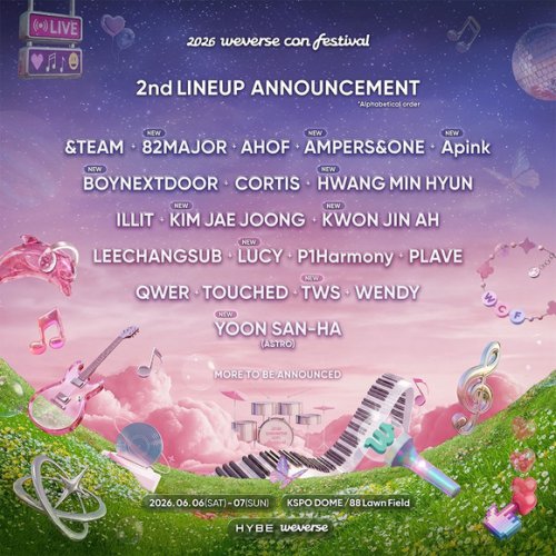 ジェジュンからApink、ファン・ミンヒョンまで！HYBE主催フェス「Weverse Con」第2弾ラインナップを発表