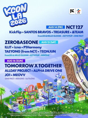 NCT 127からILLIT、ZEROBASEONEまで！8月に開催「KCON LA 2026」豪華ラインナップを公開
