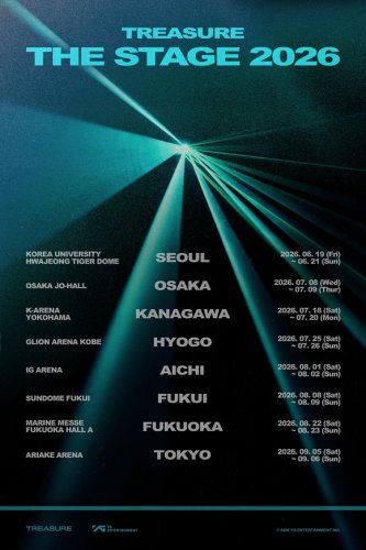 TREASURE、日本での特別公演が決定！7月より全国7都市15公演にわたり開催