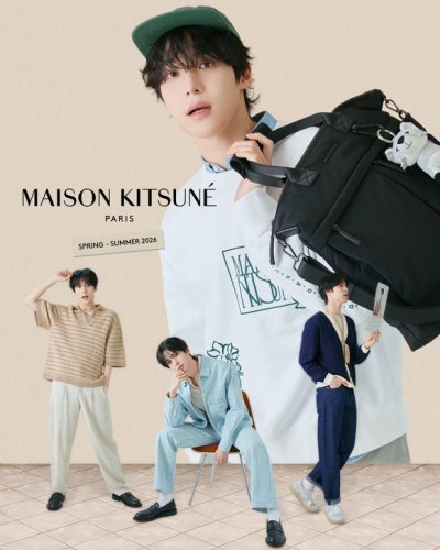 ATEEZのYUNHO、ブランド「Maison Kitsune」 2026年春夏コレクションのビジュアルを公開