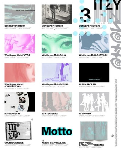 ITZY、5月18日にニューミニアルバム「Motto」でカムバック！予告コンテンツを公開