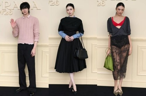 ビョン・ウソク＆aespaのKARINA＆MEOVV ガウォン「PRADA」のファッションショーに登場&hellip;圧倒的ビジュアルを披露