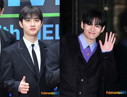 EXO ディオ、授賞式の合間を縫ってお祝いに！BTSのVの姿も&hellip;キム・ウビン＆シン・ミナの挙式に豪華スター続々