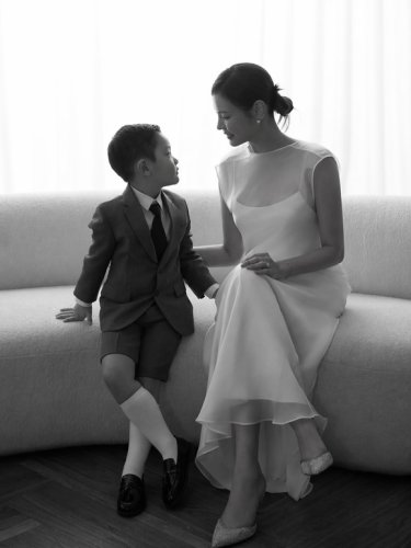 日本で暮らす女優ク・ジェイ、第2子妊娠を報告！長男が育児練習をする姿も「秋になれば会える」