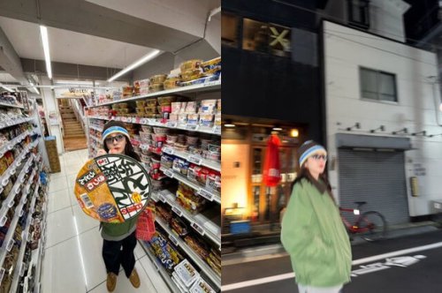 2NE1のDARA、東京で抜群のファッションセンスを披露！コンビニでカップラーメンを手にとる姿も