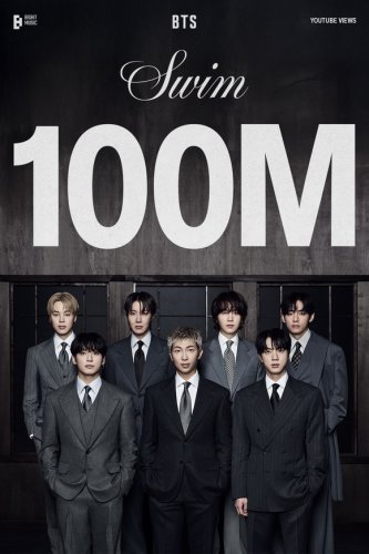 BTS、新曲「SWIM」ミュージックビデオの再生回数が1億回を突破！