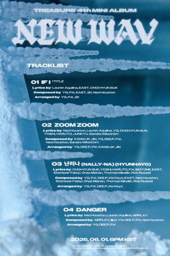 TREASURE、4thミニアルバム「NEW WAV」トラックリスト公開&hellip;YG ヤン・ヒョンソクが全収録曲に参加