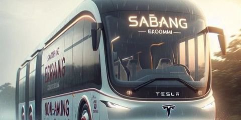 Top 10+ Potret AI yang Menggabungkan Bus Tesla dan Tentrem, Hadirkan Desain Futuristik Ala Kendaraan Masa Depan.