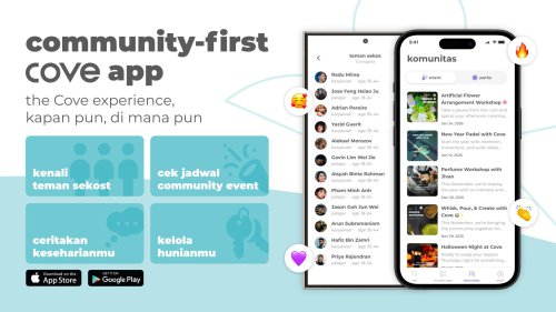 Cove rilis fitur sosial secara serentak di Asia Pasifik lewat pembaruan aplikasi terkini