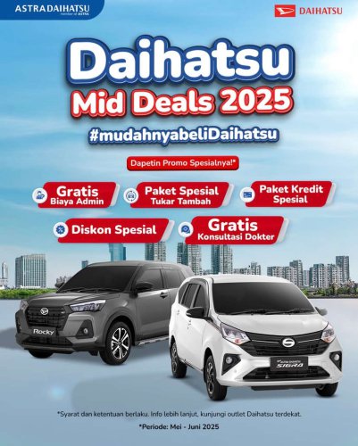 Penjualan Ritel Mei 2025 Daihatsu Di Indonesia &ndash; TERJUAL 56.175 UNIT SETARA MARKET SHARE 17,2%