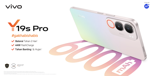 vivo Y19s Pro Rilis di Indonesia: Baterai 6000mAh dan Fitur AI, Harga Mulai Rp 1,5 Jutaan