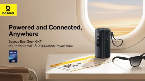 Baseus EnerGeek GX11: Kombinasi Powerbank 20.000mAh dan MiFi 4G