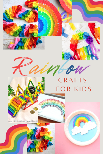 Colorful Rainbow Paper Plate Craft by Two Kids and a Coupon, Rainbow Bridge STEM Project by STEAM Powered Family, Paper Plate Rainbow Craft by Little Ladoo, Popsicle Stick Rainbow Craft by Hunny I&rsquo;m Home, Stained Glass Rainbow Suncatcher by Mombrite, Rainbow No Sew Fleece Scarf by The Soccer Mom Blog, Deconstructed Rainbow Collage Art by Barley & Birch, Tissue Paper Flower Rainbow Craft by Kids Activity Zone, Rainbow Paper Plate Wind Spinner Craft by Beth Ann Averill, Edible Rainbow Kid Activity by Finding Zest, Top 10+ Colorful Rainbow Crafts for Kids