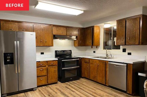 How my husband and I gave our 1970s mess of a kitchen a stunning, moody upgrade
