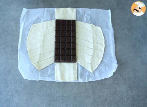 Chocolate braided puff pastry