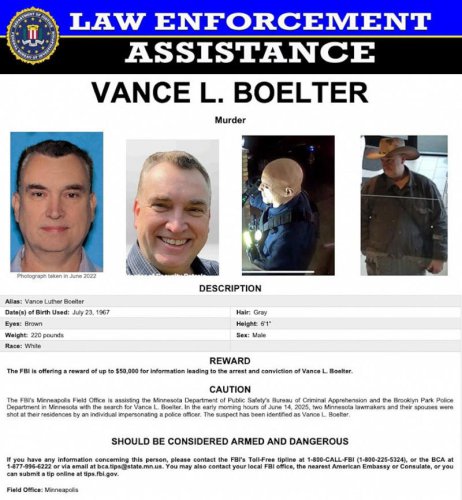 Suspect Vance Boelter in Minnesota lawmakers shooting arrested by police