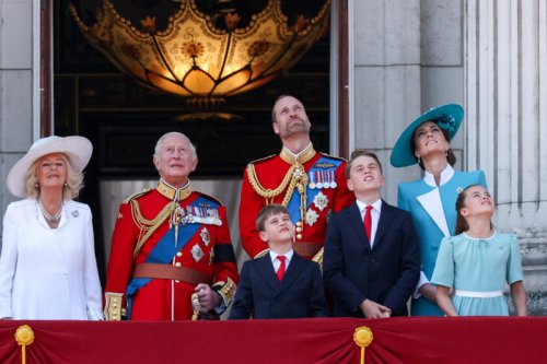 Royals watch Red Arrows fly past after tribute
