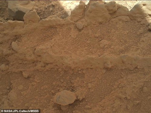 Life on Mars? 'Mushroom' is spotted on the Red Planet in photo snapped by NASA's Curiosity rover