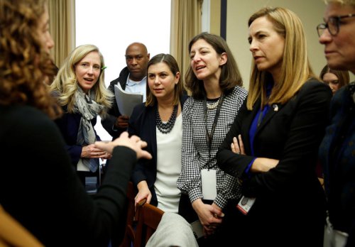 These centrist women in a group chat are leading Democrats in 2025