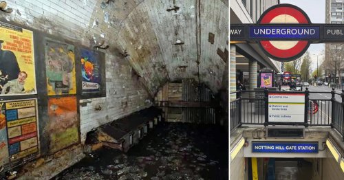 Inside creepy Tube tunnel sealed for 60 years with 1950s posters still on walls