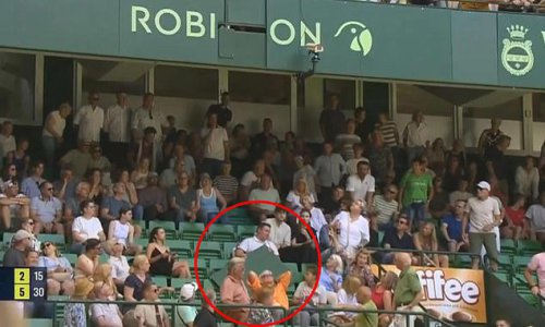 Female fan, 62, taken to hospital after advertising panel collapsed on her during Alexander Zverev match - as German star comes to her aid